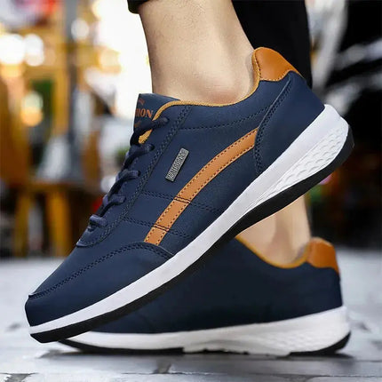 Fashion Casual Shoes Mens Outdoor Tennis Sneakers Lightweight Comfortable Lace Up PU Trainer Size Smaller Than Normals for Men - Premium  from FRANTZDOL STORE  - Just $45! Shop now at FRANTZDOL STORE 