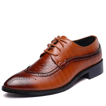 new spring men flats lace up male business oxfords men leather shoes HEBDO STORE