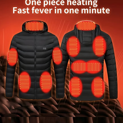 Heating Jacket Area 21 Smart Heating Jacket Charging Jacket Without Battery Bank, Cold Proof Whole Body Warm Winter Down Thermostatic Men's Jacket HEBDO STORE