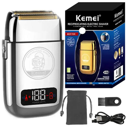 Kemei Full Metal Adjust 5 Speed Barber Hair Electric Shaver For Men Rechargeable Beard Electric Razor Bald Head Shaving Machine - Premium  from FRANTZDOL STORE  - Just $50! Shop now at FRANTZDOL STORE 