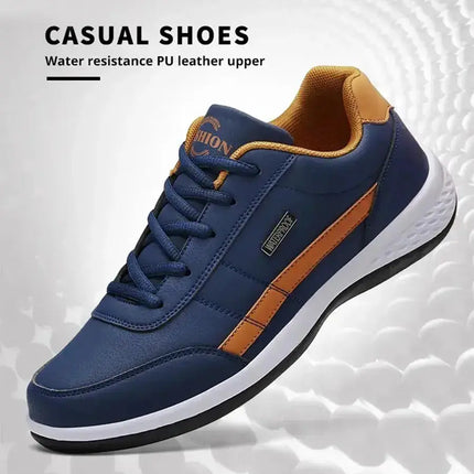 Fashion Casual Shoes Mens Outdoor Tennis Sneakers Lightweight Comfortable Lace Up PU Trainer Size Smaller Than Normals for Men - Premium  from FRANTZDOL STORE  - Just $45! Shop now at FRANTZDOL STORE 