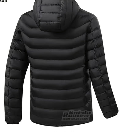 Heating Jacket Area 21 Smart Heating Jacket Charging Jacket Without Battery Bank, Cold Proof Whole Body Warm Winter Down Thermostatic Men's Jacket HEBDO STORE