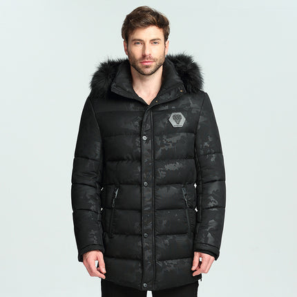 Men's Short Thickened Winter Outdoor Cotton-padded Clothing British Fur Collar Coat HEBDO STORE