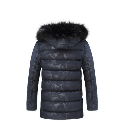 Men's Short Thickened Winter Outdoor Cotton-padded Clothing British Fur Collar Coat HEBDO STORE