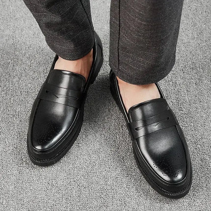 Luxurious Men Dress Shoes  Inner High Loafers Men Shoes Casual Shoe Man Fit Classic Party British Men's Height-increasing Shoes - Premium  from FRANTZDOL STORE  - Just $34.60! Shop now at FRANTZDOL STORE 