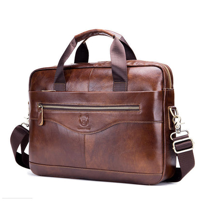 First layer cowhide multifunctional briefcase HEBDO STORE