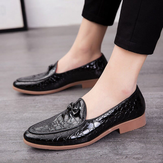 Tassel Men's Fashion Hong Kong Style Small Leather Shoes HEBDO STORE