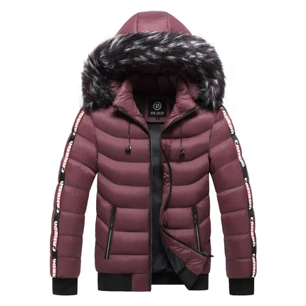 Winter Warm Jacket Men Parkas Fur Collar Hooded Thick Warm Cotton Outwear Male Windbreaker Brand Casual High-Quality Men Coat - Premium  from FRANTZDOL STORE  - Just $95! Shop now at FRANTZDOL STORE 