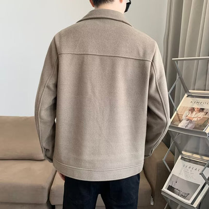 Men's Casual Top Clothes Short Woolen Coat HEBDO STORE