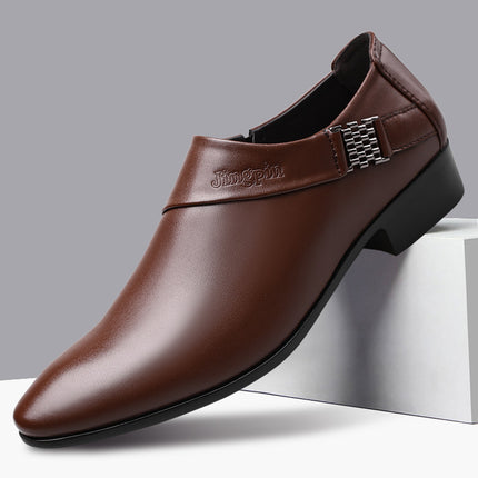 Slip-on Leather Shoes Men's Formal Shoes HEBDO STORE