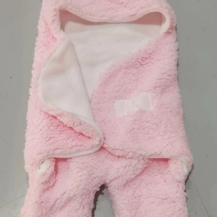 Lamb Plush Sleeping Bag Newborn Baby Swaddling Quilt - Image #15