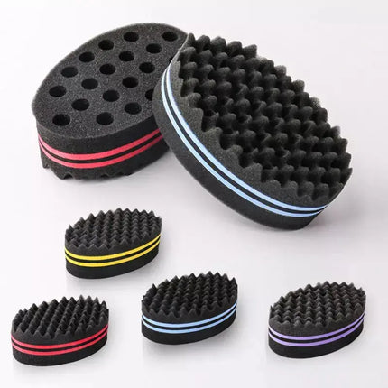 Oval Double Sides Magic Twist Hair Brush Sponge Brush For Natural Afro Coil Wave Dread Sponge Brushes Hair Braids Braiding Hair - Premium  from FRANTZDOL STORE  - Just $3.99! Shop now at FRANTZDOL STORE 