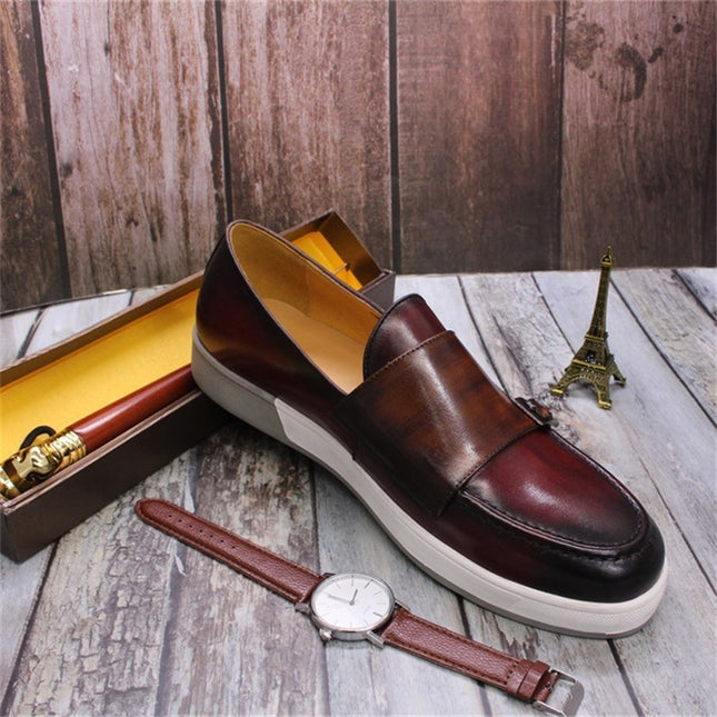 Leather Men Shoes Increase In Casual Fashion HEBDO STORE