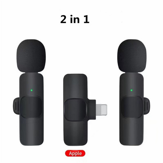 Professional Wireless Lavalier Lapel Microphone For IPhone, IPad - Cordless Omnidirectional Condenser Recording Mic For Interview Video Podcast Vlog YouTube HEBDO STORE