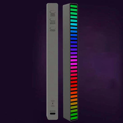 New Car Sound Control Light RGB Voice-Activated Music Rhythm Ambient Light With 32 LED 18 Colors Car Home Decoration Lamp HEBDO STORE