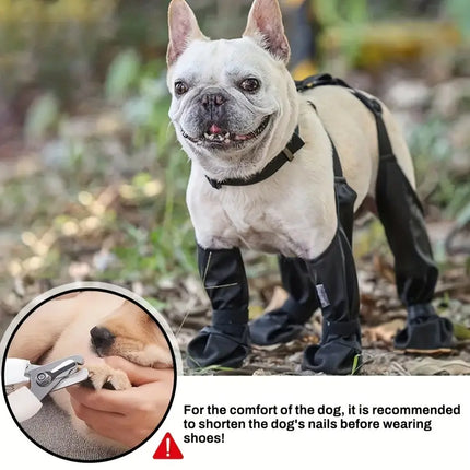 Waterproof Dog Boots with Adjustable Straps - All-Season HEBDO