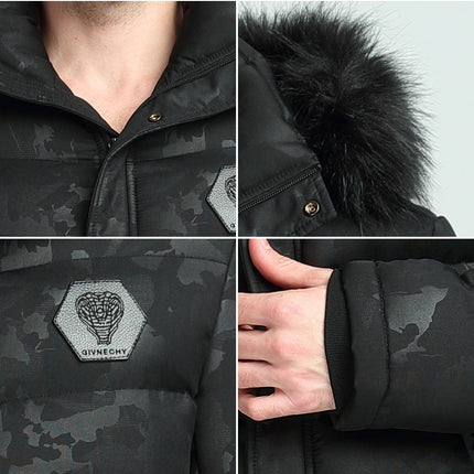 Men's Short Thickened Winter Outdoor Cotton-padded Clothing British Fur Collar Coat HEBDO STORE