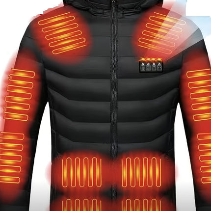 Heating Jacket Area 21 Smart Heating Jacket Charging Jacket Without Battery Bank, Cold Proof Whole Body Warm Winter Down Thermostatic Men's Jacket HEBDO STORE