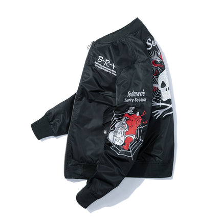 Men's Embroidered Jacket Flight HEBDO STORE