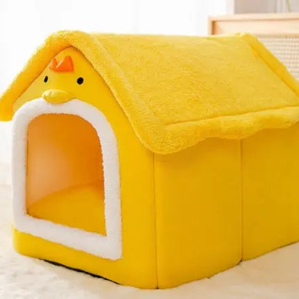 Foldable Dog House Pet Cat Bed Winter Dog Villa Sleep Kennel Removable Nest Warm Enclosed Cave Sofa Pets Supplies HEBDO