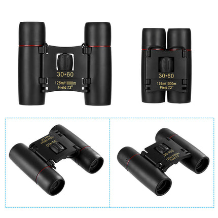 Binoculars 30x60 Zoom Travel Compact Folding Telescope Hunting Day Night Outdoor Small Pocket Binoculars Compact Adults, Mini Kids Binoculars Boys For Bird Watching, Concert Theater Opera HEBDO STORE