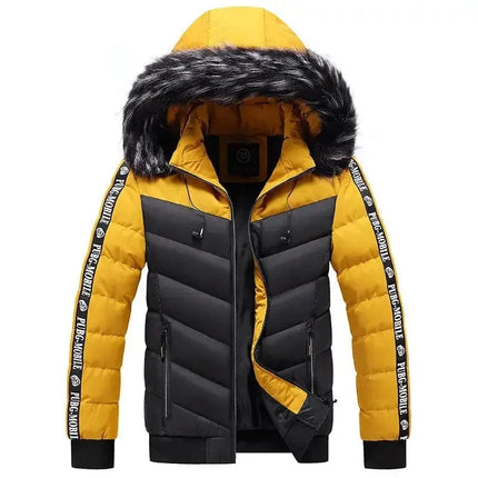 Winter Warm Jacket Men Parkas Fur Collar Hooded Thick Warm Cotton Outwear Male Windbreaker Brand Casual High-Quality Men Coat - Premium  from FRANTZDOL STORE  - Just $46.44! Shop now at FRANTZDOL STORE 