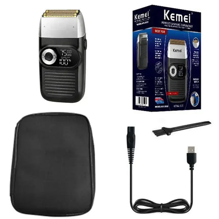 Original Kemei Rechargeable Metal Housing Pro Electric Shaver For Men Hair Beard Electric Razor Bald Shaving - Premium  from FRANTZDOL STORE  - Just $45.99! Shop now at FRANTZDOL STORE 