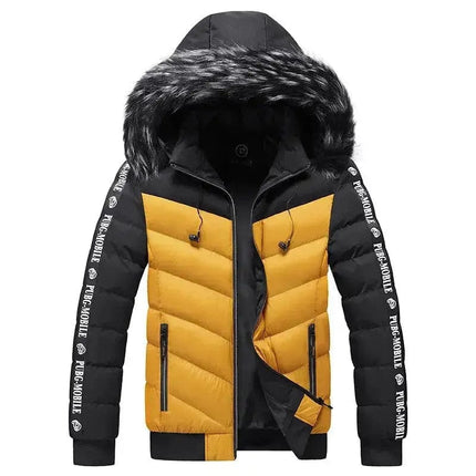 Winter Warm Jacket Men Parkas Fur Collar Hooded Thick Warm Cotton Outwear Male Windbreaker Brand Casual High-Quality Men Coat - Premium  from FRANTZDOL STORE  - Just $95! Shop now at FRANTZDOL STORE 