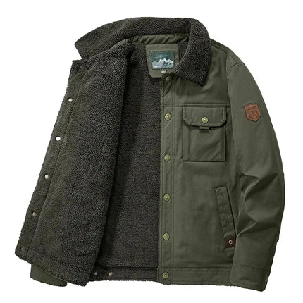 Men 2023 Winter New Fleece Thick Warm Jacket Men Fashion Casual Windproof Coat Men Autumn Outwear Tactics Military Jacket Men - Premium  from FRANTZDOL STORE  - Just $95! Shop now at FRANTZDOL STORE 