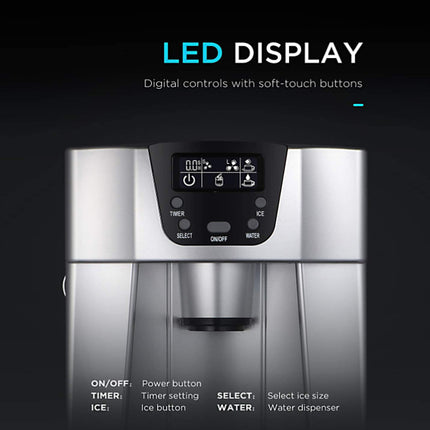 Ice Maker Household Small Mini Commercial Automatic Multi-function Water Dispenser Desktop Ice-dropping Ice Maker HEBDO STORE