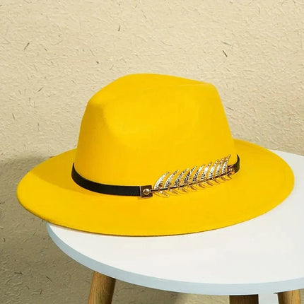 Wide-brimmed Hat For Men, Creative Men's Solid Color Charm Hat, Men's Hat - Premium  from FRANTZDOL STORE  - Just $32! Shop now at FRANTZDOL STORE 