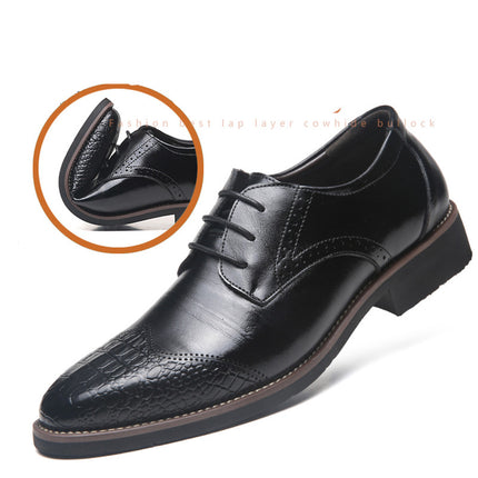 Men's Plus Size Formal Business Casual Leather Shoes HEBDO STORE