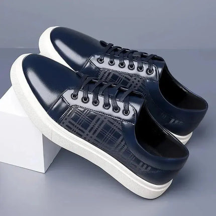 New Blue Men's Vulcanize Shoes Lace-up Solid Black Sneakers Casual Shoes Free Shipping Size 38-46 Men Shoes - Premium  from FRANTZDOL STORE  - Just $80! Shop now at FRANTZDOL STORE 