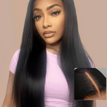 UNice 7x5 Bye Bye Knots Wig Pre Cut Bleached Straight Human Hair Lace Front Wig Ready To Wear Go Glueless Wig With Baby Hair HEBDO STORE