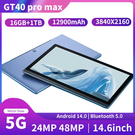 Android 14.0 14 Inch Tablets 2024 New 16GB+1TB Google Play dual SIM card GPS WIFI Gaming Office Global Edition Pad Pro 4G/5G HEBDO STORE