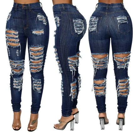 Women Slim Pants Jeans HEBDO STORE