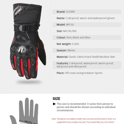 Motorcycle Gloves Windproof Waterproof Winter HEBDO