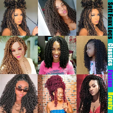 Full star 14inch 70g/pack Crochet Braids Synthetic Braiding Hair Extension Afro Hairstyles Soft Faux Locs Black Brown Color FRANTZDOL STORE