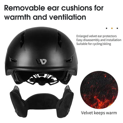 WEST BIKING Winter Warm Cycling Helmet Adjustable Motorcycle Electric Bike Safety Cap Men Women Ski Snowboard Bicycle Helmet HEBDO STORE