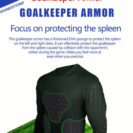 Professional goalkeeper armor uniforms football goalkeeper jerseys thicken EVA sponge elbow goalkeeper sports uniforms HEBDO STORE