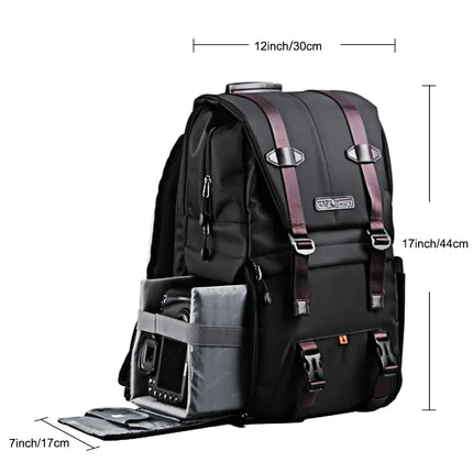 K&F CONCEPT Large Capacity Camera Backpack Waterproof Multifunctional Travel Bag for Canon Nikon Sony Photography Camera Bag HEBDO STORE