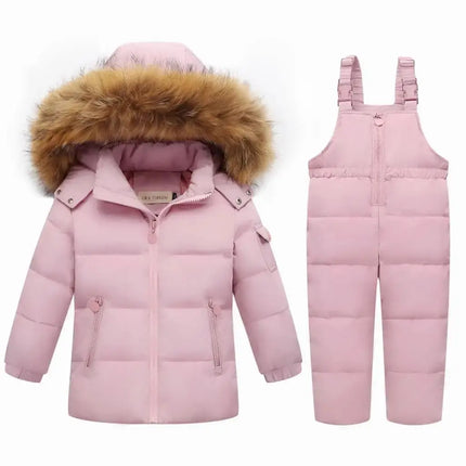 OLEKID -30 Degree Russia Winter children Boys Clothes set Down Jacket Coat + Overalls For Girl 1-5 Years Kids Baby Girl Snowsuit FRANTZDOL STORE