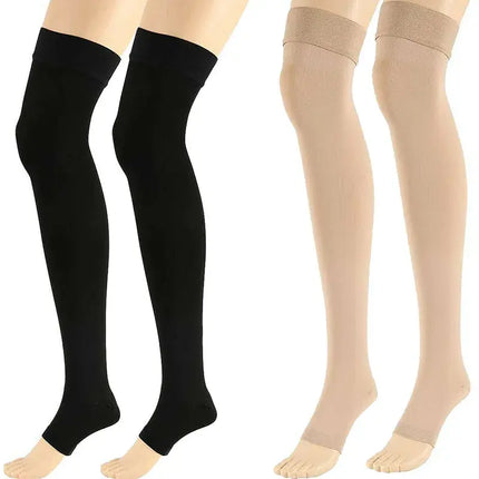 Open Toe Knee-High Medical Compression Stockings Varicose Veins Stocking Unisex Compression Brace Wrap Shaping 18-21mm Hebdo Store