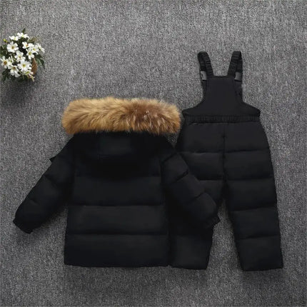 OLEKID -30 Degree Russia Winter children Boys Clothes set Down Jacket Coat + Overalls For Girl 1-5 Years Kids Baby Girl Snowsuit FRANTZDOL STORE