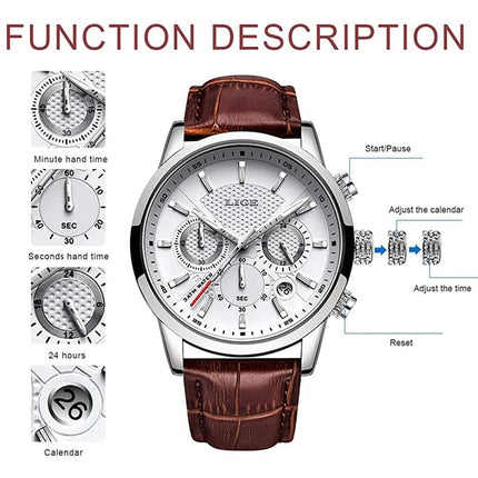 Watches Mens New LIGE Top Brand Luxury Casual Leather Quartz Men's Watch Business Clock Male Sports Waterproof Date Chronograph HEBDO STORE