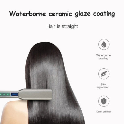 Wide Size Ceramic Plate Hair Straightener Curler Smart Touch LCD Screen 450℉ Fast Heating Straightening Irons Salon Flat Iron HEBDO STORE