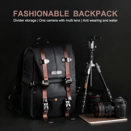 K&F CONCEPT Large Capacity Camera Backpack Waterproof Multifunctional Travel Bag for Canon Nikon Sony Photography Camera Bag HEBDO STORE