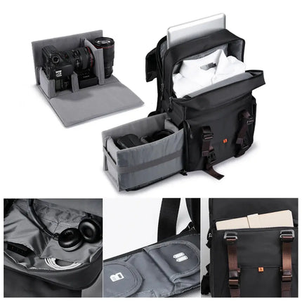 K&F CONCEPT Large Capacity Camera Backpack Waterproof Multifunctional Travel Bag for Canon Nikon Sony Photography Camera Bag HEBDO STORE