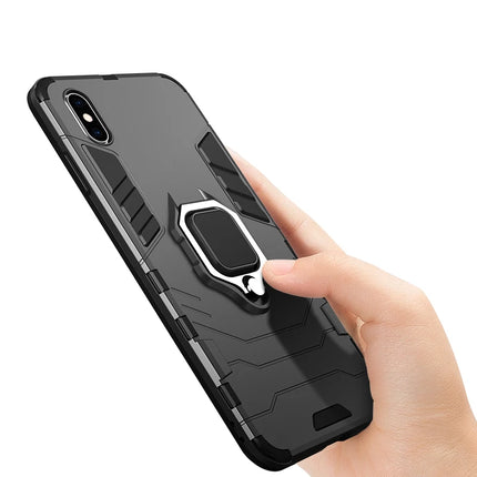 KEYSION Shockproof Armor Case For iPhone XR iPhone X Xs Xs Max Stand Holder Car Ring Phone Cover for iPhone 6 6S 6PLUS 7 8 plus HEBDO STORE