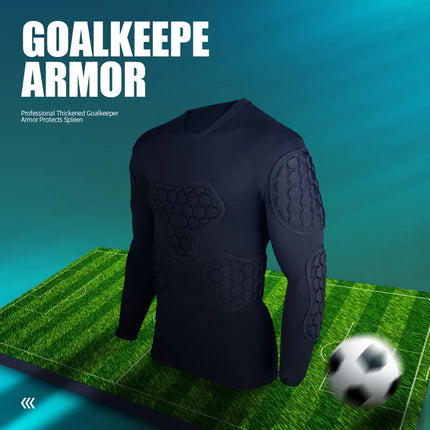 Professional goalkeeper armor uniforms football goalkeeper jerseys thicken EVA sponge elbow goalkeeper sports uniforms HEBDO STORE